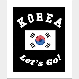 ⚽ Korea Soccer, 태극기 Flag, C'mon! Let's Go! 대한민국! Team Spirit Posters and Art